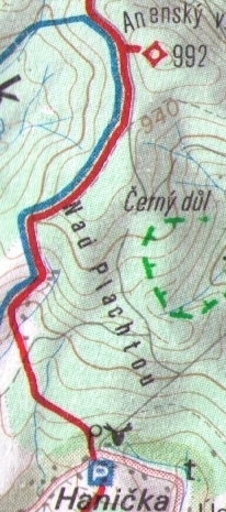 Hanika na mapie z roku 1984