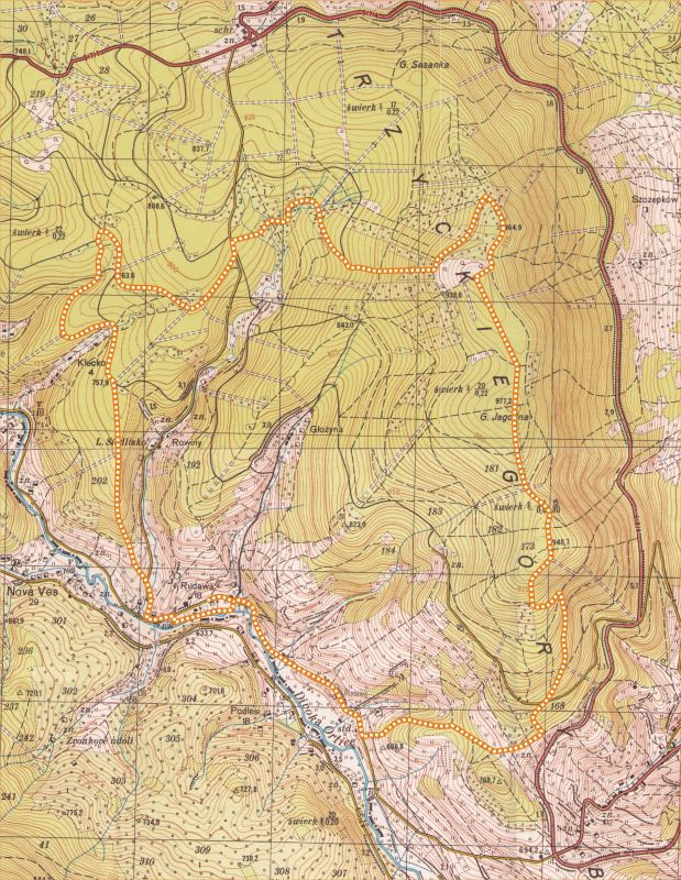 Mapa planowanej trasy wycieczki 'Wrzesie'