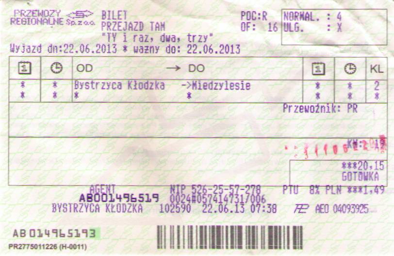 Wiatraki - Bilety kolejowe z trasy