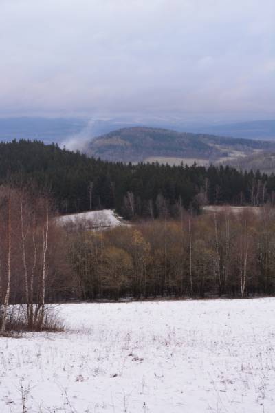 Nowa Bystrzyca: widok w stron Kawczyna