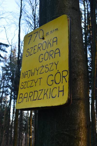 Kwestia najwyszego szczytu Gr Bardzkich: Szeroka Gra z wysokoci 770 m n.p.m.