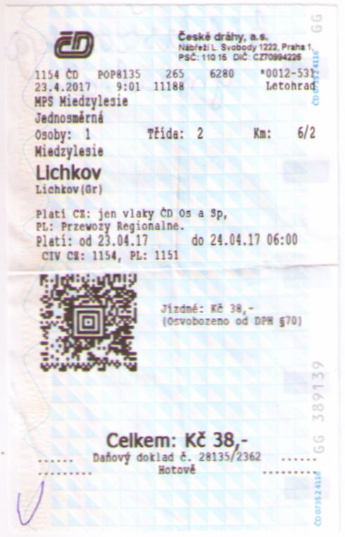 Sad - bilet kolejowy - 3.