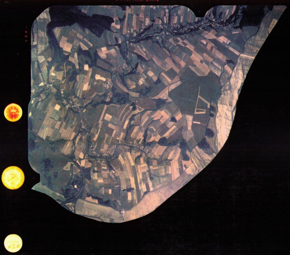 Spojka Orlice - ortofotomapa z początku lat dziewięćdziesiątych XX wieku