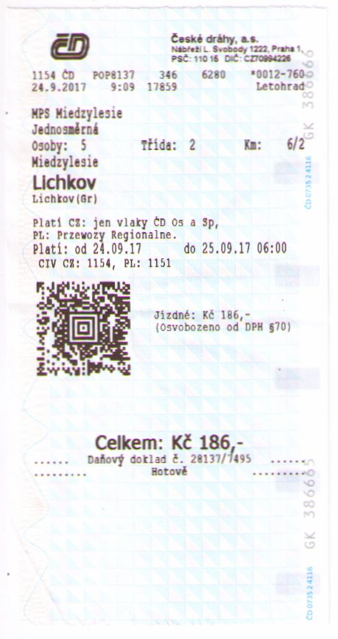 Ciechocinek - bilet kolejowy - 2.