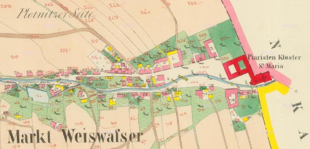 Csask povinn otisky map stabilnho katastru - Markt Weisswasser