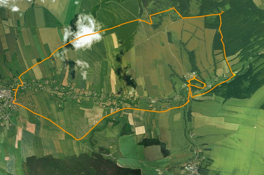 Wszyscy wici - trasa wycieczki (GPSVisualizer - World aerial ArcGIS)