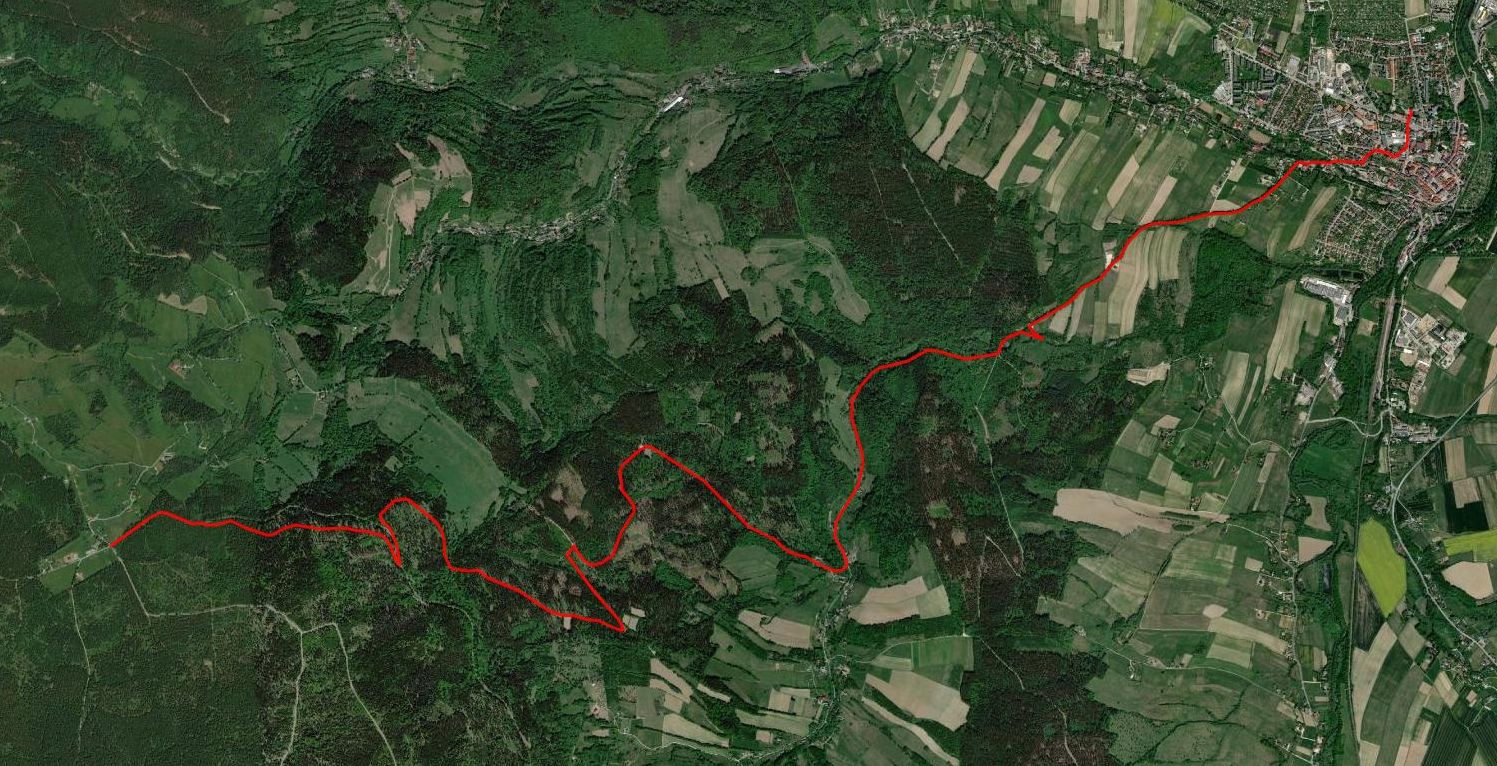 Autostrad do Pustek - trasa planowana (ArcGIS aerial)